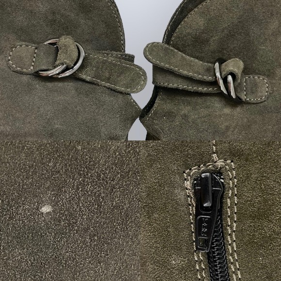 Sundance Deirdre Over Knee Burnished Green Suede 1" Block Heel Boot 37 7 $268 - Picture 9 of 10